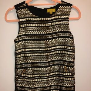 NWT Girl’s Nicole Miller Black and Gold Dress